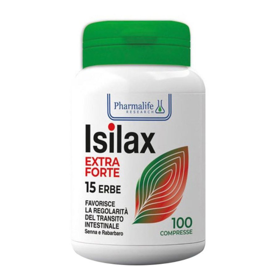 Pharmalife Research Isilax Extra Forte - Integratore con 15 Erbe per Regolarità Intestinale, 100 Compresse
