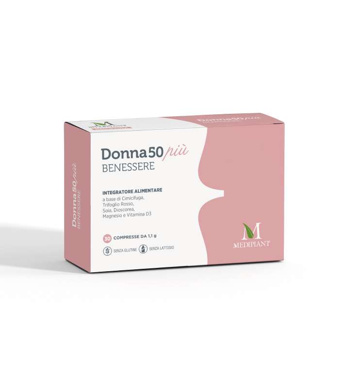 Donna 50+               Controllo dei sintomi della menopausa (Cimicifuga, Trifoglio rosso, Soia, Dioscorea)