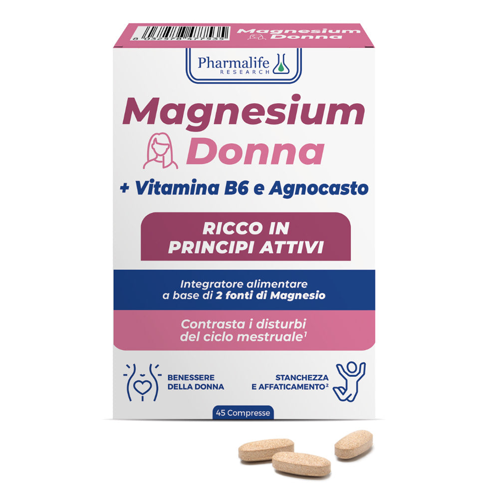 INTEGRATORI
FERTILITÀ
Magnesium Donna

Riduce stanchezza e affaticamento, contrasta i disturbi del ciclo mestruale.