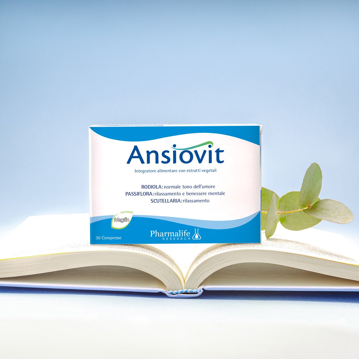 Ansiovit compresse
Integratori calmanti
Rilassamento e benessere mentale.
30 compresse