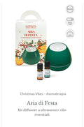Kit Aria di Festa Diffusore Ultrasuoni con Oli Essenziali – Nasoterapia